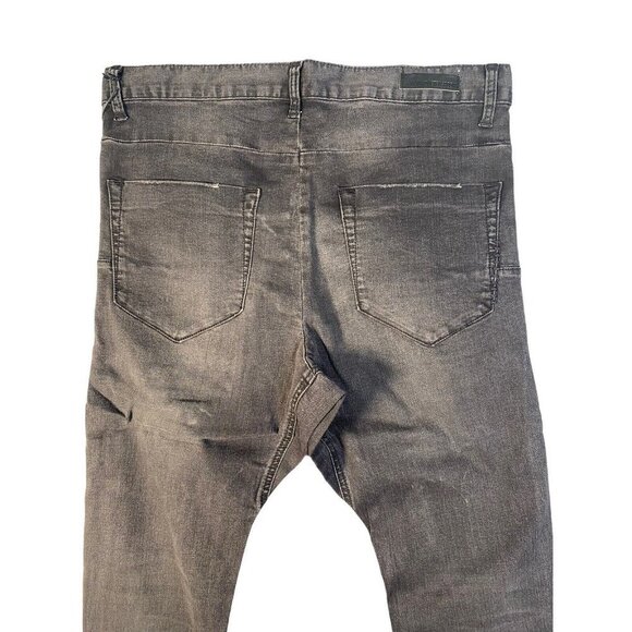 Man x One Teaspoon Mens Black Punk Mr Bones Super Skinny Jeans Size 31R - Picture 5 of 10